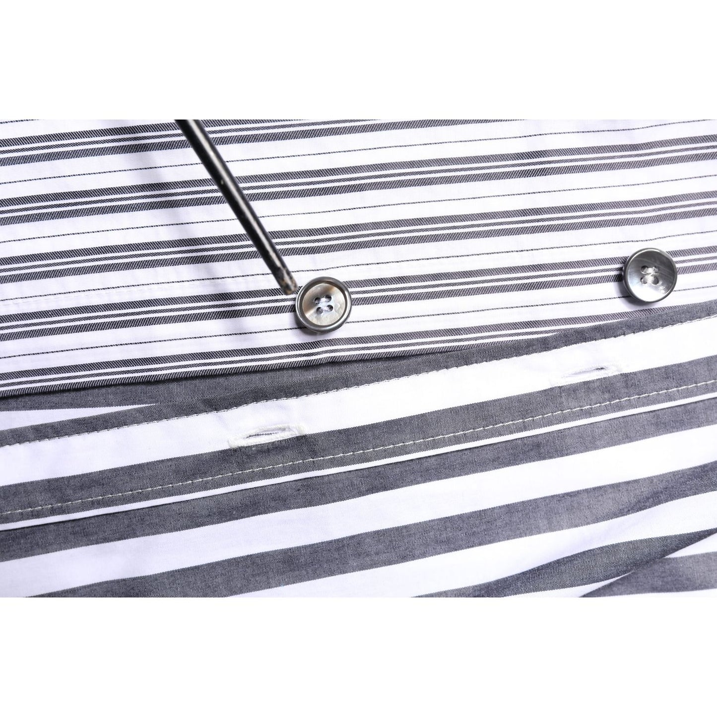 Dolce & Gabbana Multicolor Striped Button Down Casual Shirt