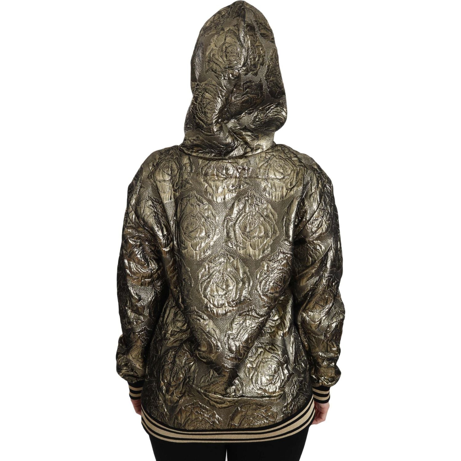 Dolce & Gabbana Im The Queen Jaquard Gold Sweatshirt  Hoodie