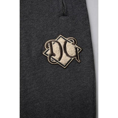 Dolce & Gabbana Dark Gray Logo Cotton Jogger Sweatpants Pants