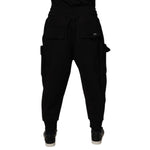 Dolce & Gabbana Black Cotton Men Cargo Jogger Sweatpants Pants