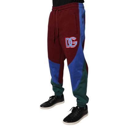 Dolce & Gabbana Multicolor Cotton Men Jogger Sweatpants Pants