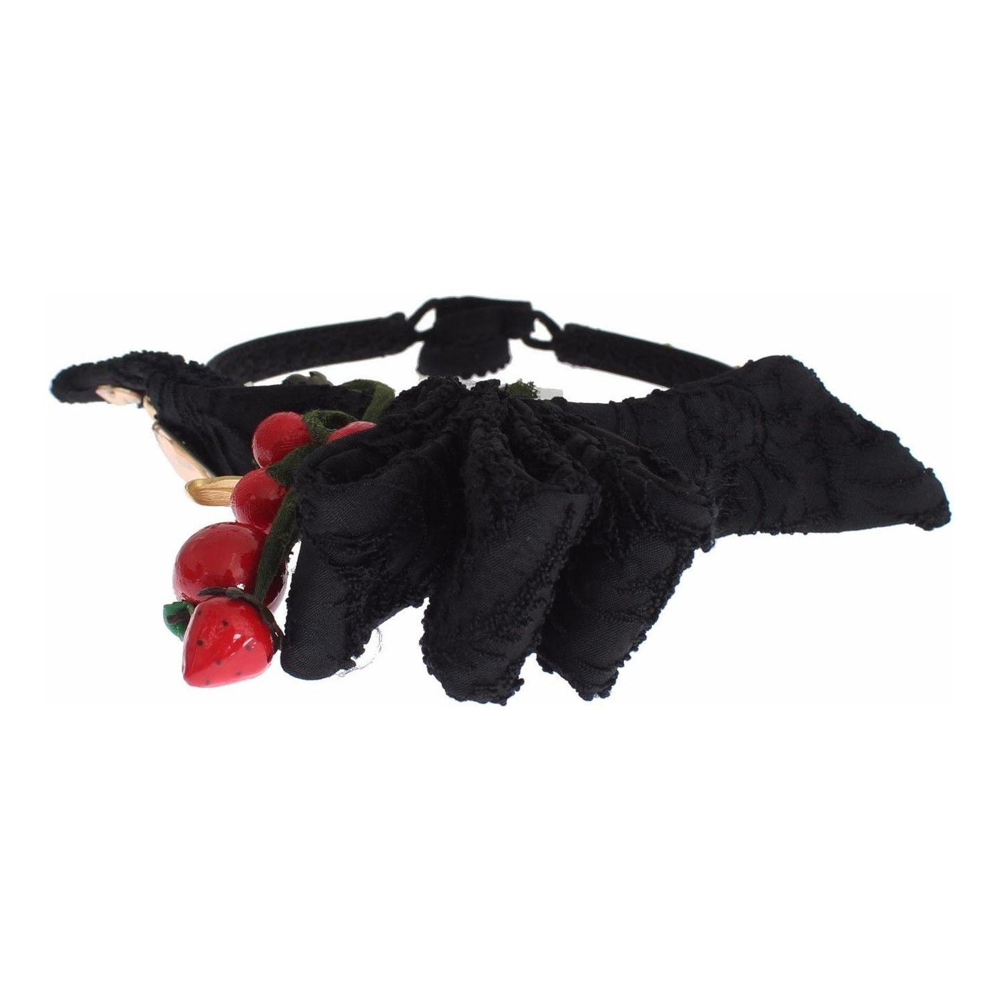 Dolce & Gabbana Diadem Headband Tiara Berry Fruit Crystal Bow Hair Tiara