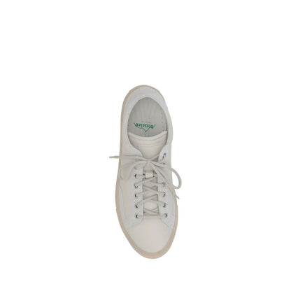 Diemme White Calf Leather Bos Taurus Low Top Sneakers