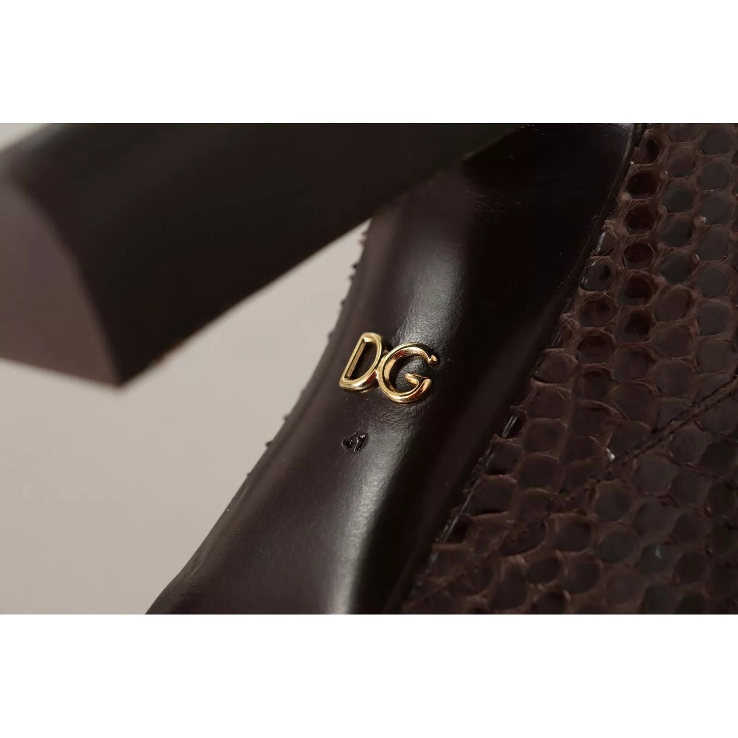 Dolce & Gabbana Brown Exotic Leather Heels High Boots Shoes