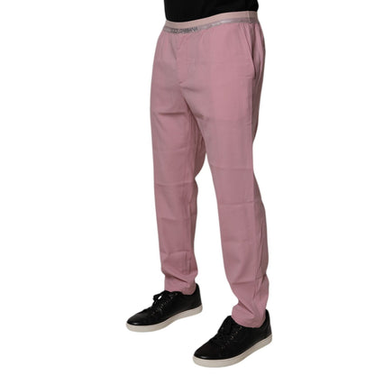 Dolce & Gabbana Pink Cotton Stretch Chino Pants