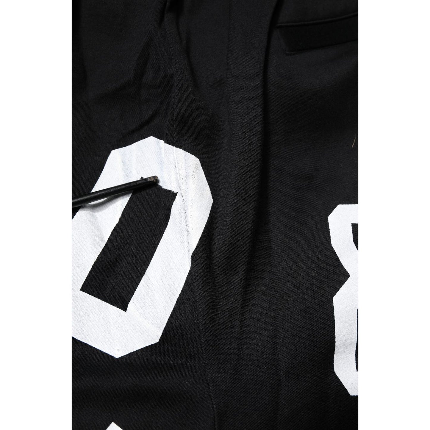 Dolce & Gabbana Black Logo Cotton Bermuda Sweatshorts Shorts