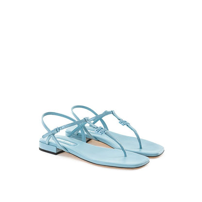 Miu Miu Blue Patent Leather Flip-Flop Sandals