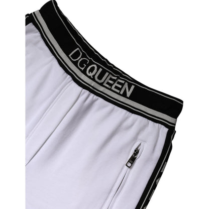 Dolce & Gabbana White Cotton Stretch Jogger Sweatpants Pants