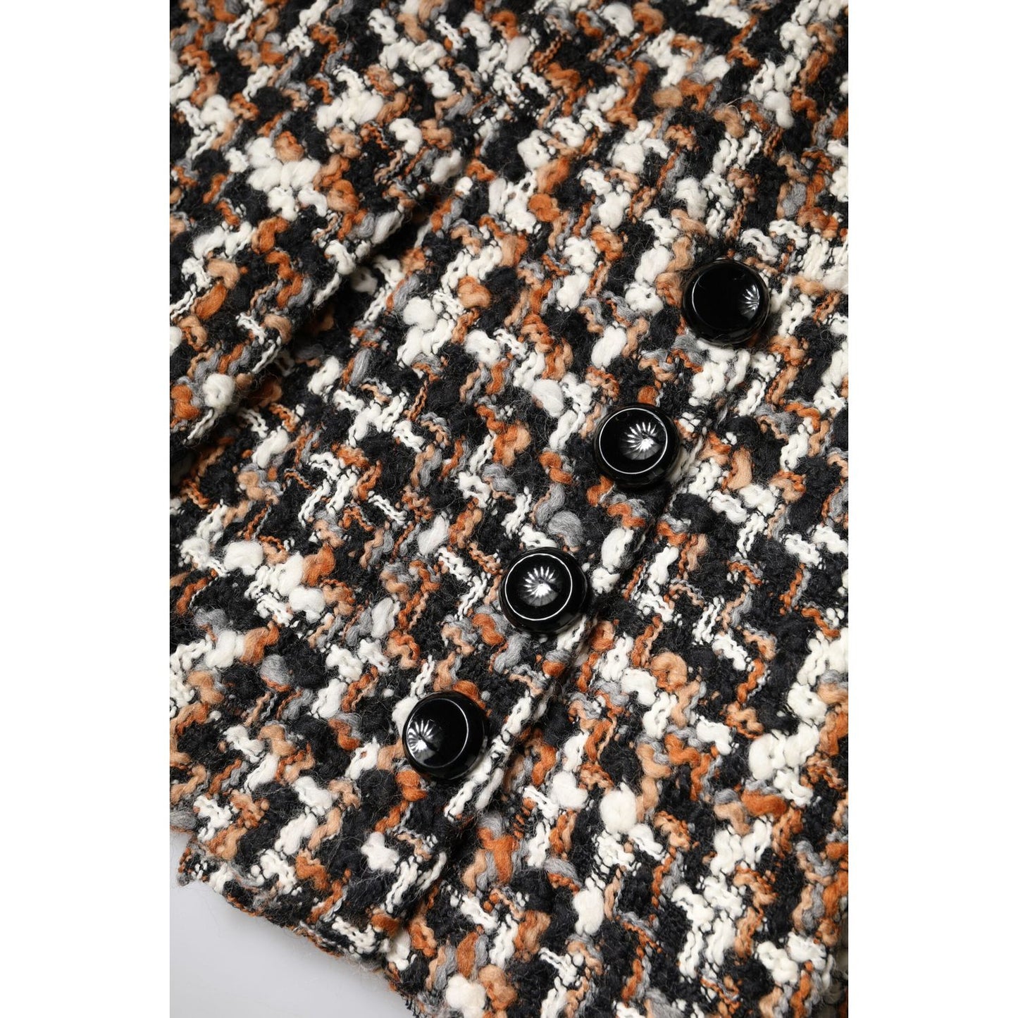 Dolce & Gabbana Multicolor High Waist Tartan Tweed Mini Skirt