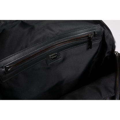 Dolce & Gabbana Multicolor Leopard Print DG Logo Plaque Men Backpack Bag