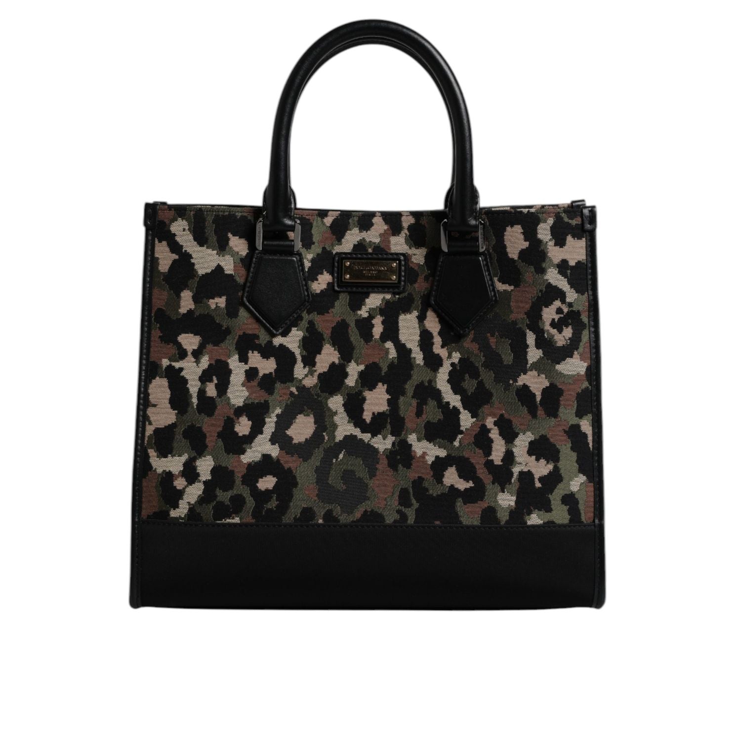 Dolce & Gabbana Multicolor Leopard Shopping Tote Shoulder Bag