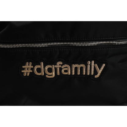 Dolce & Gabbana Black Nylon #DGFAMILY Embellished Backpack VULCANO Bag