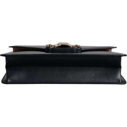Dolce & Gabbana Black Calfskin Leather Shoulder Strap Bag