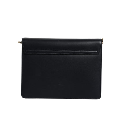 Dolce & Gabbana Black Calfskin Leather Shoulder Strap Bag