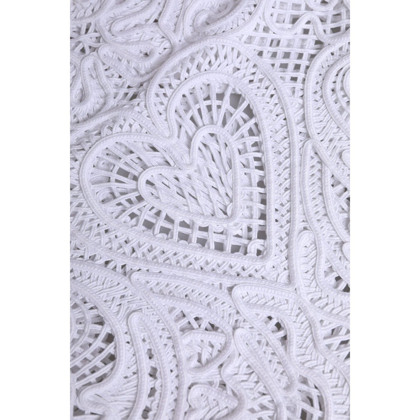 Dolce & Gabbana White Cordonetto Lace Beatrice Tote Shopping Bag