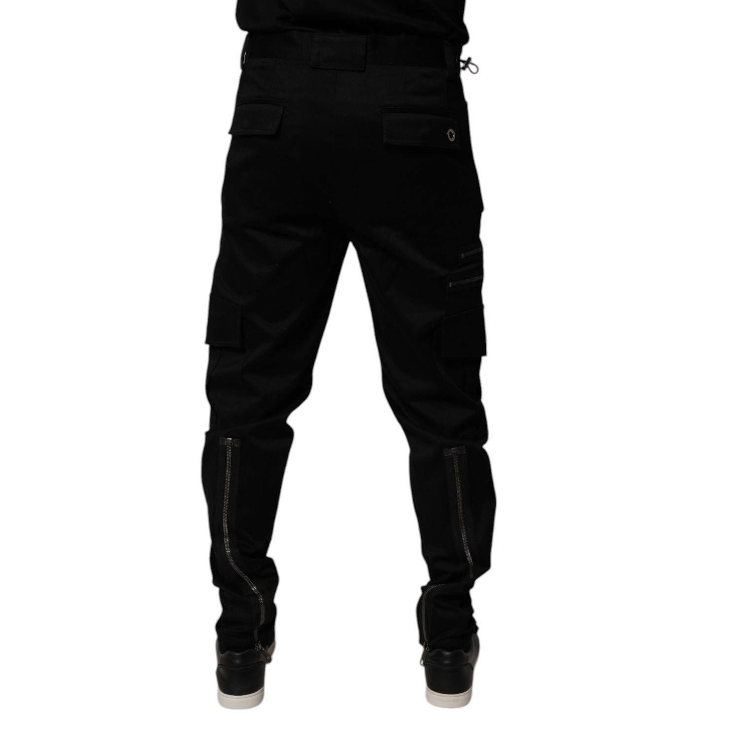 Dolce & Gabbana Black Cotton Cargo Tapered Pants