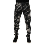 Dolce & Gabbana Black Tie Dye Cotton Skinny Zip Denim Jeans
