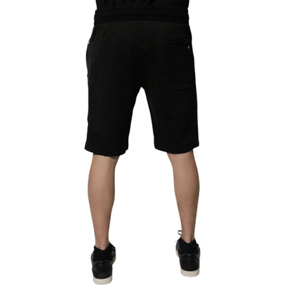 Dolce & Gabbana Black Cotton Sweatshorts Men Bermuda Shorts