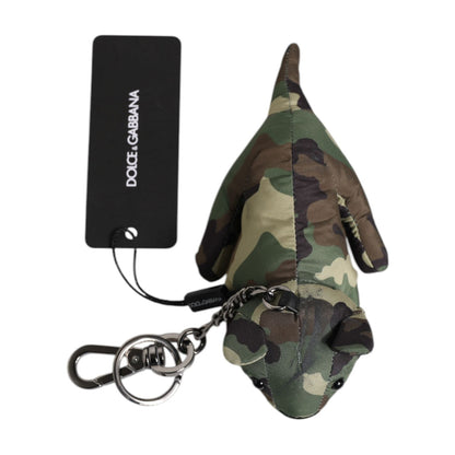 Dolce & Gabbana Multicolor Camouflage Animal Silhouette Keychain Keyring
