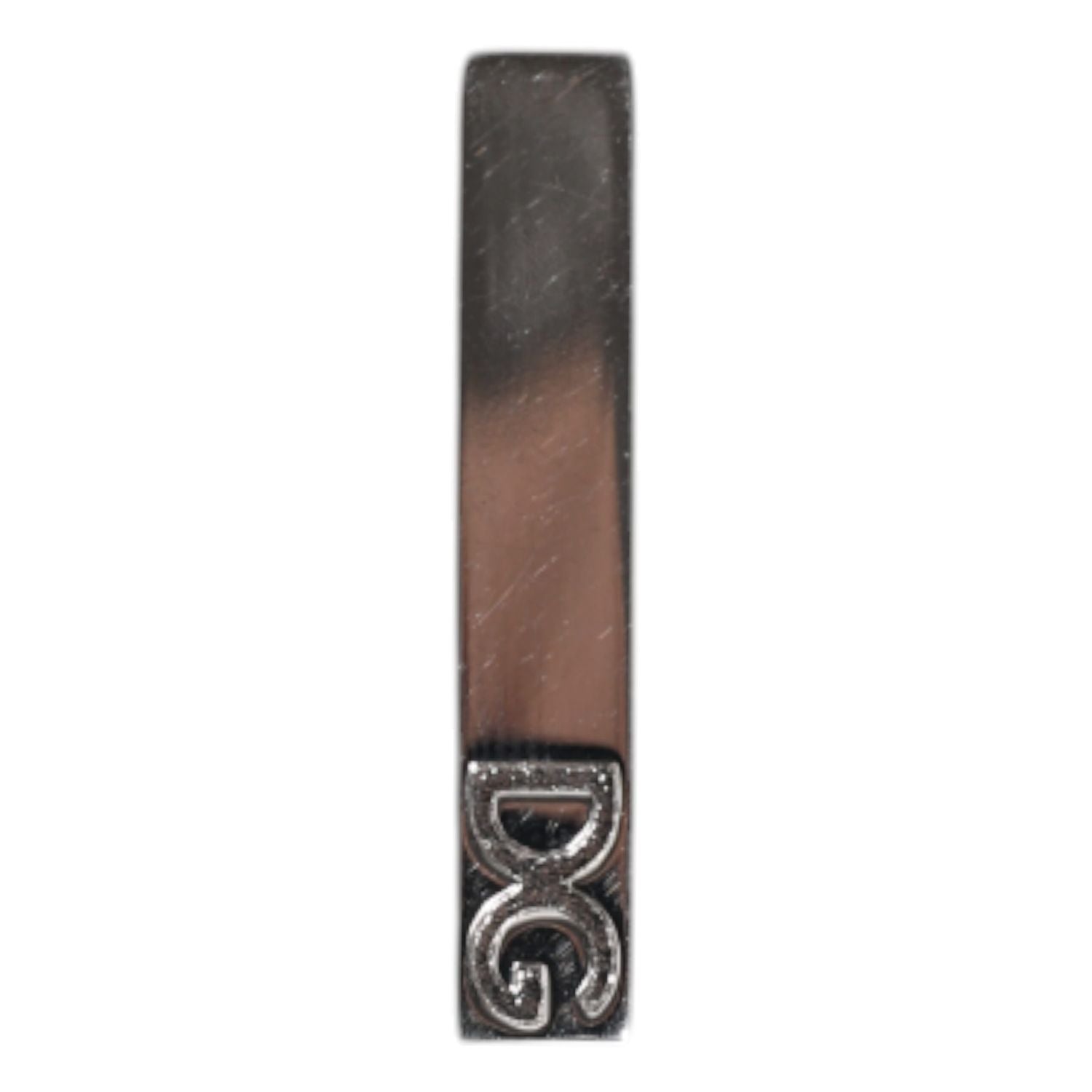 Dolce & Gabbana Silver Tone Brass Logo Branded Tie Clip Bar