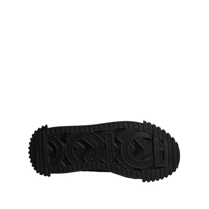 Dolce & Gabbana Black Logo Lace Up Low Top NS1 Sneakers Shoes