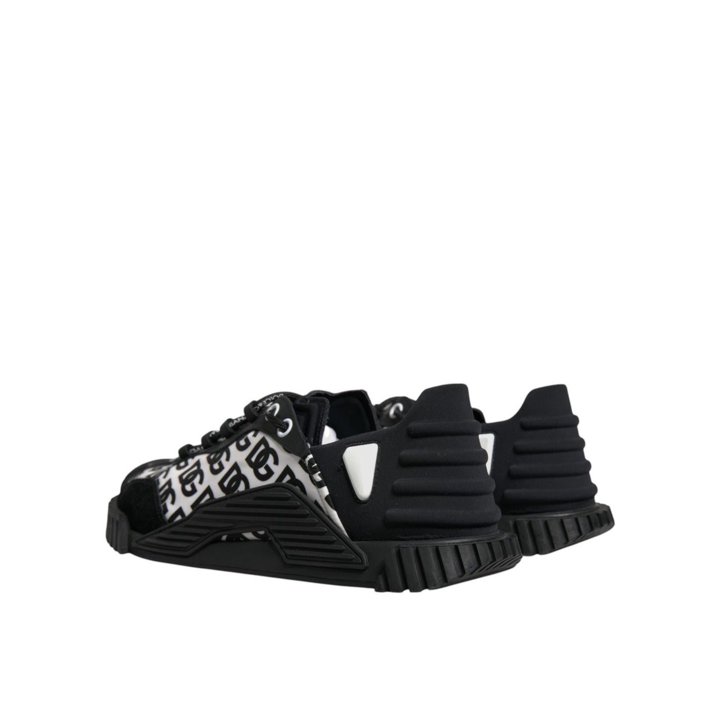 Dolce & Gabbana Black Logo Lace Up Low Top NS1 Sneakers Shoes