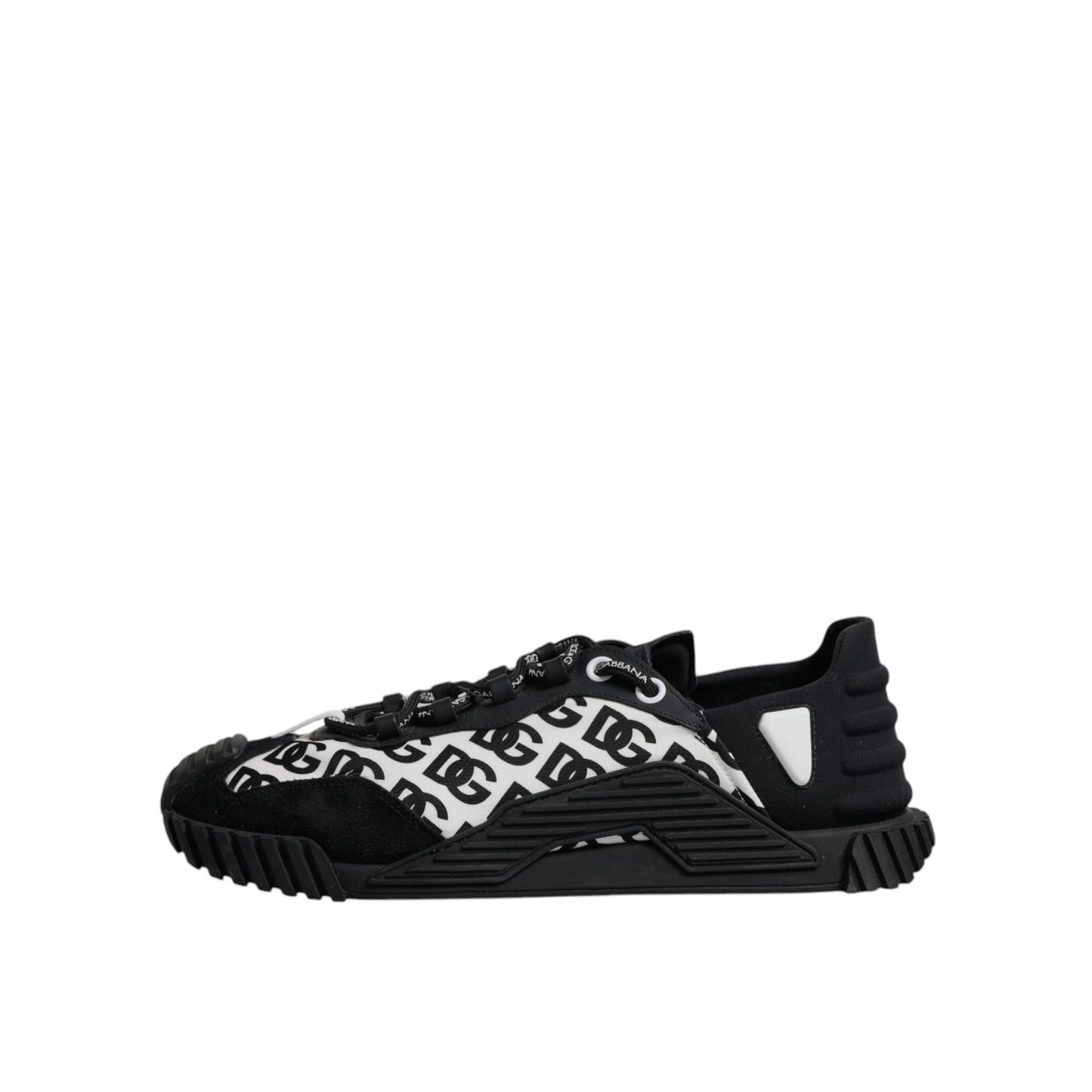 Dolce & Gabbana Black Logo Lace Up Low Top NS1 Sneakers Shoes