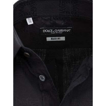 Dolce & Gabbana Black Cotton Dress Shirt