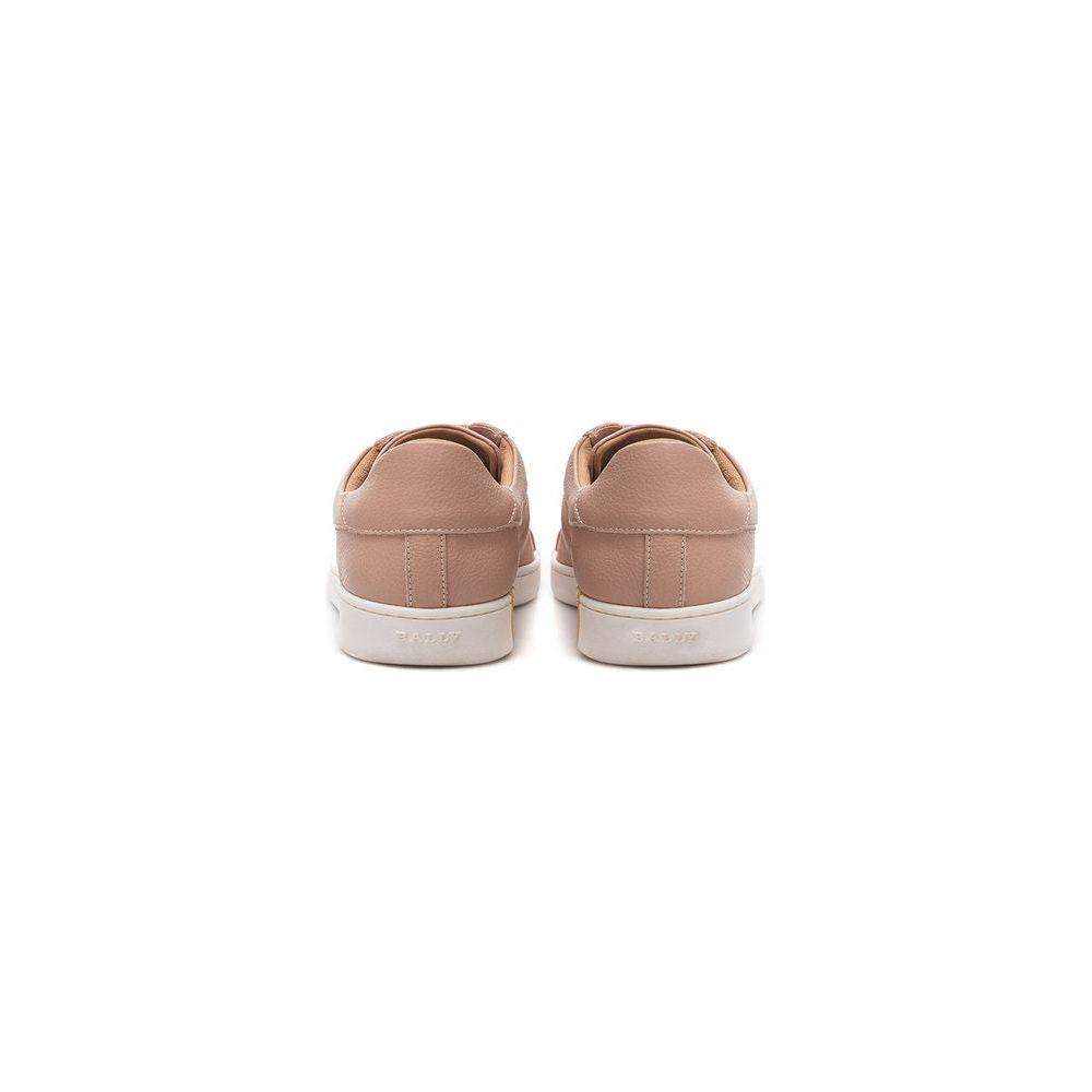 Bally Elegant Pink Cotton Leather Sneakers