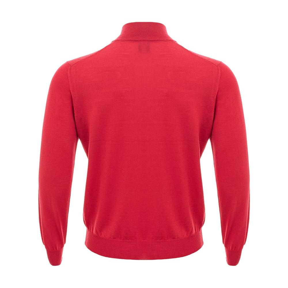 Gran Sasso Elegant Crimson Wool T-Shirt for Men