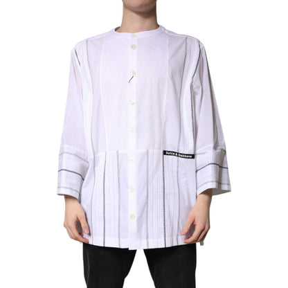 Dolce & Gabbana White Cotton Button Down Long Sleeves Shirt