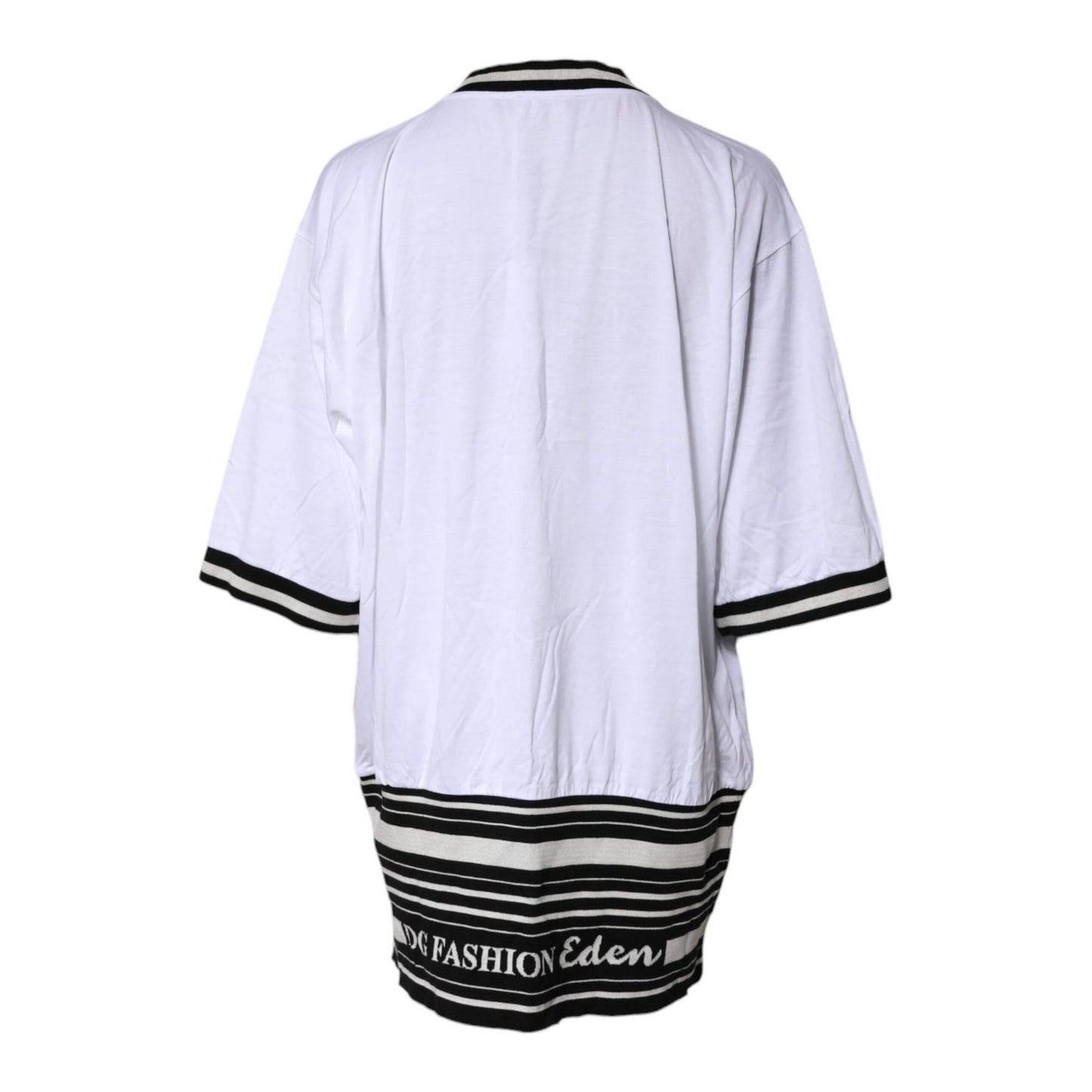 Dolce & Gabbana White Cotton DG Fashion Crew Neck Tee T-shirt