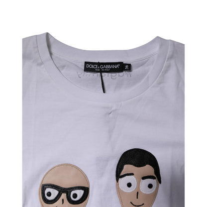 Dolce & Gabbana White #DGFAMILY Embroidery Cotton T-shirt