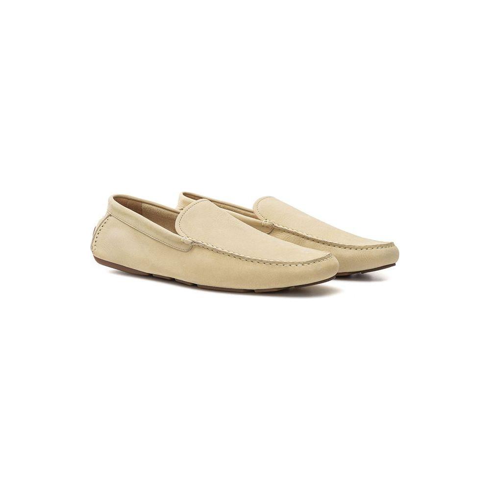 Bally Beige Leather Moccassin