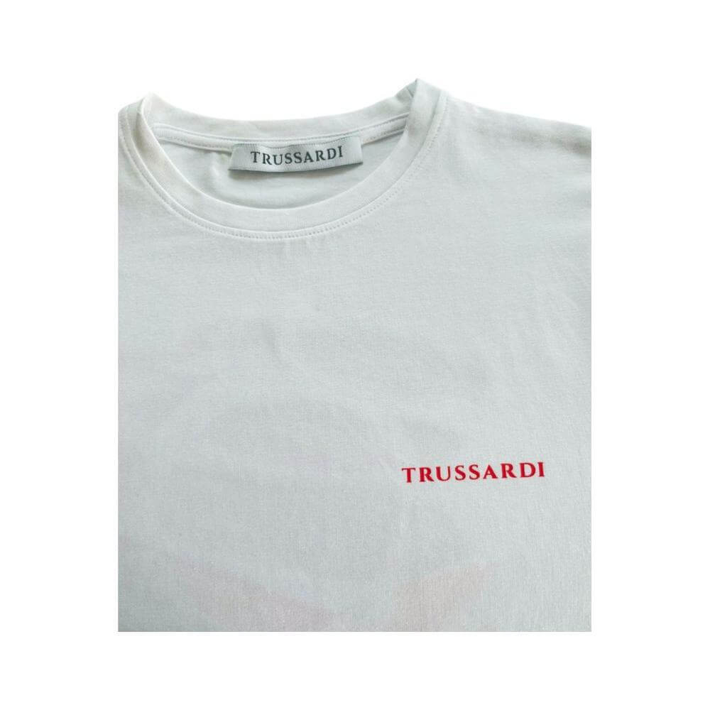 Trussardi Beachwear White Cotton T-Shirt