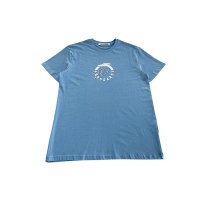 Trussardi Beachwear Light Blue Cotton Men T-Shirt