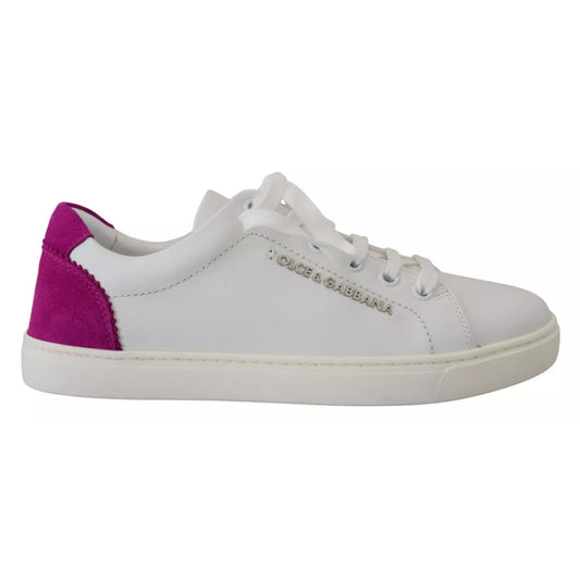 Dolce & Gabbana White Classic Sneakers Women Leather Shoes