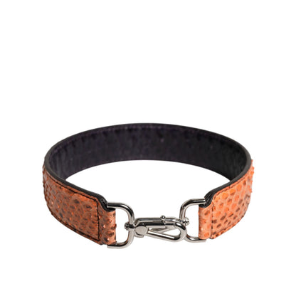 Dolce & Gabbana Black Beige Exotic Leather Bag Shoulder Strap