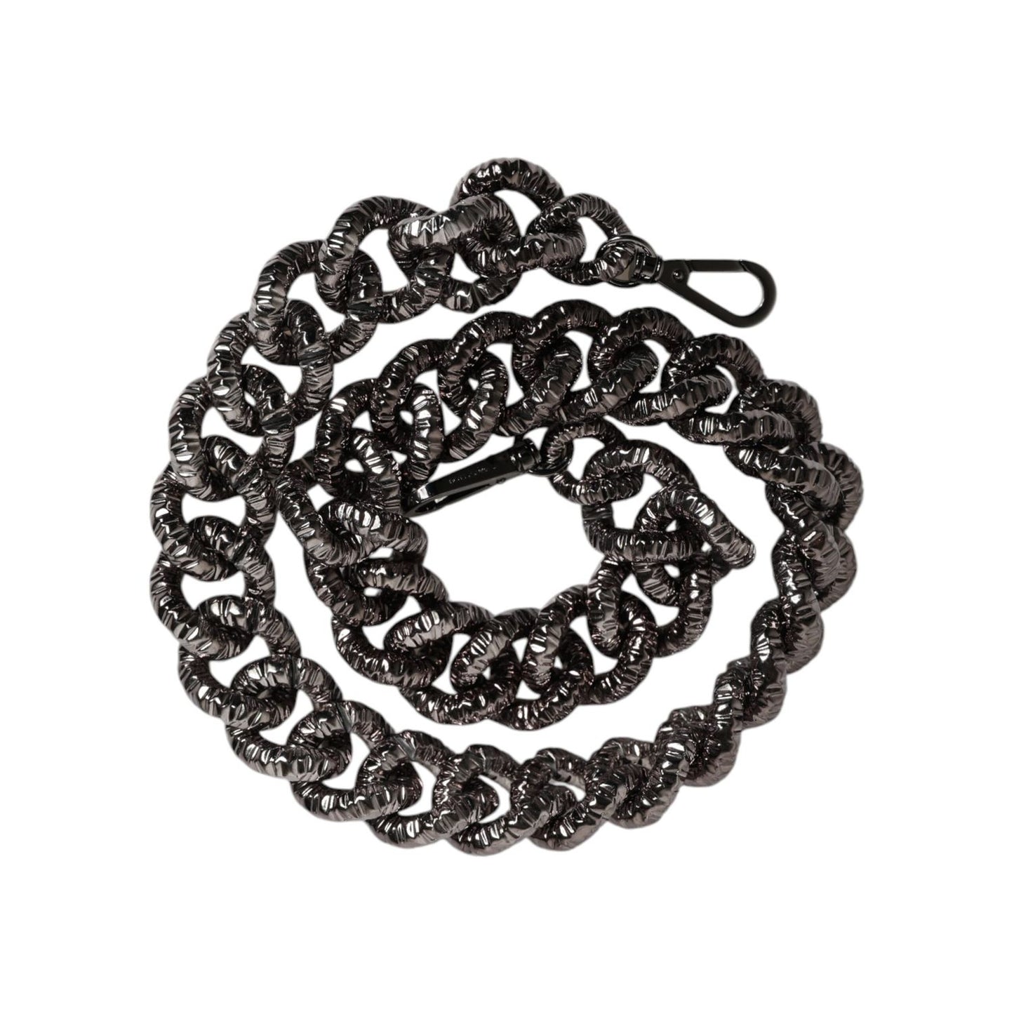 Dolce & Gabbana Black Chain Logo Engraved Bag Shoulder Strap