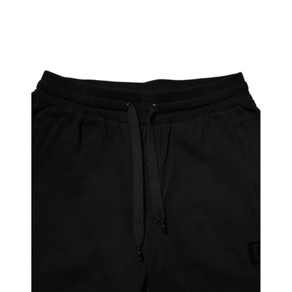 Dolce & Gabbana Black Cotton Mid Waist Jogger Sweatpants Pants