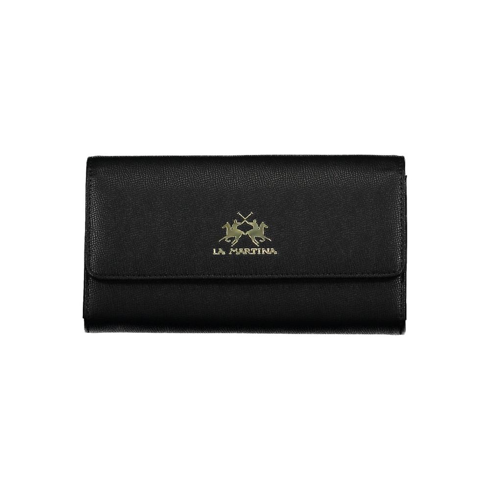 La Martina Black Polyethylene Wallet