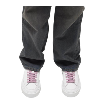 D.A.T.E Beige Leather Sneaker