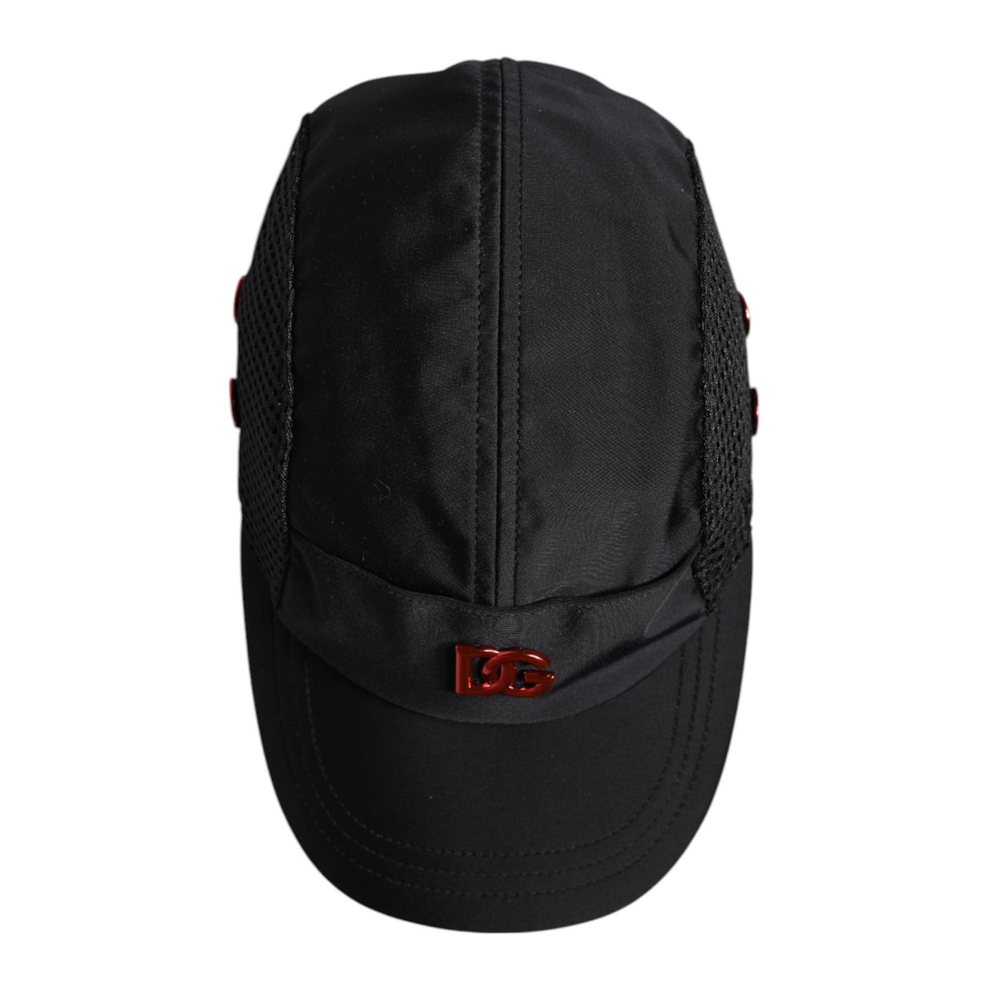 Dolce & Gabbana Black Nylon Logo 6 Panels Baseball Cap