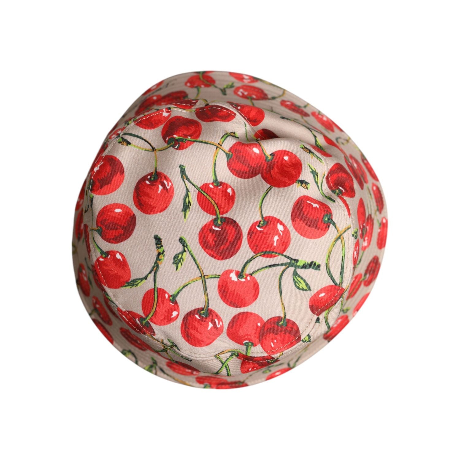 Dolce & Gabbana Beige Cotton Printed Wide Brim Bucket Hat