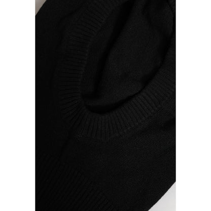Dolce & Gabbana Black Cashmere Knitted Ski Mask Balaclava Hat