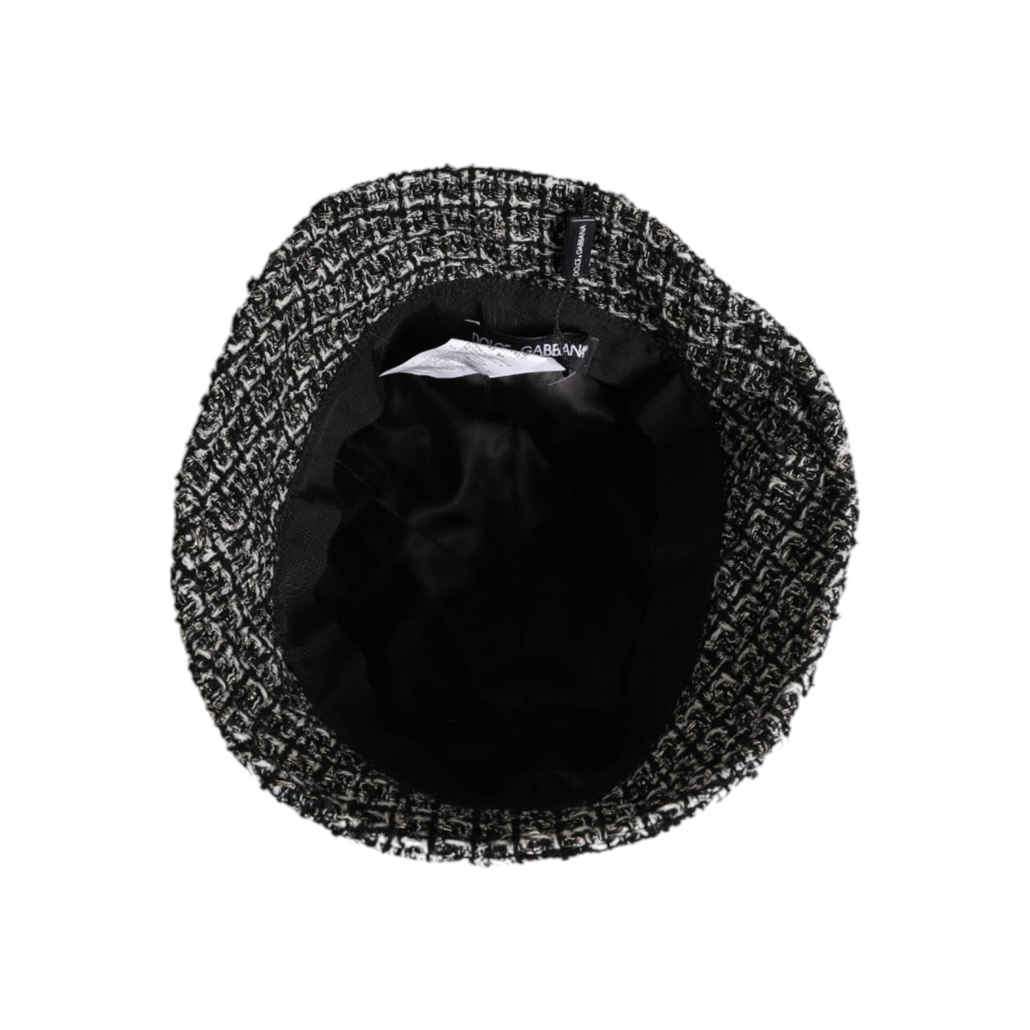 Dolce & Gabbana Black Cotton Blend Bucket Hat