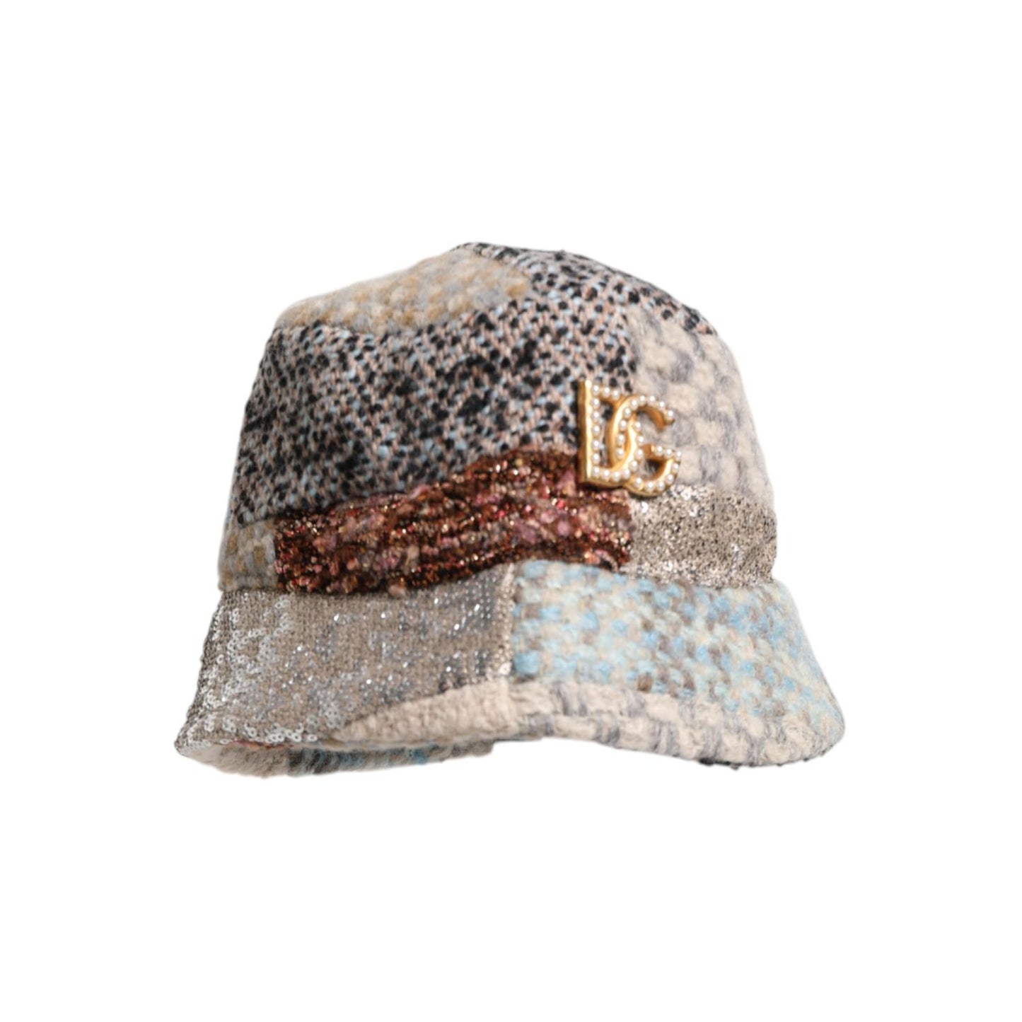 Dolce & Gabbana Multicolor Patchwork Embellished Bucket Hat