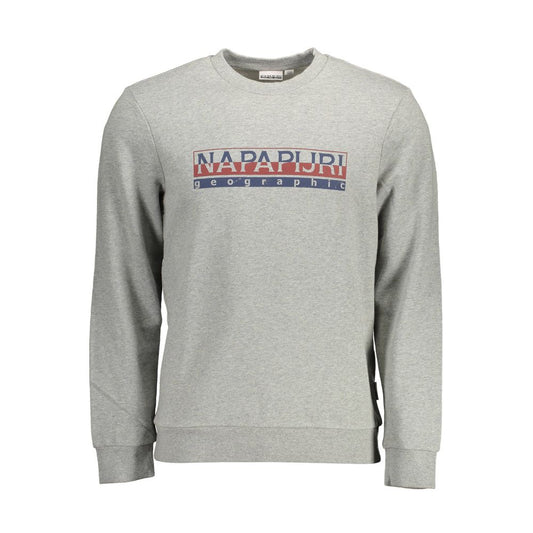 Napapijri Gray Cotton Men Sweater NA-11723-XL