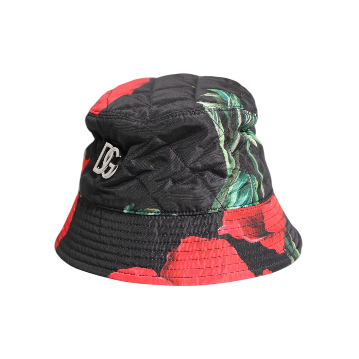 Dolce & Gabbana Multicolor DG Plaque Wide Brim Bucket Hat