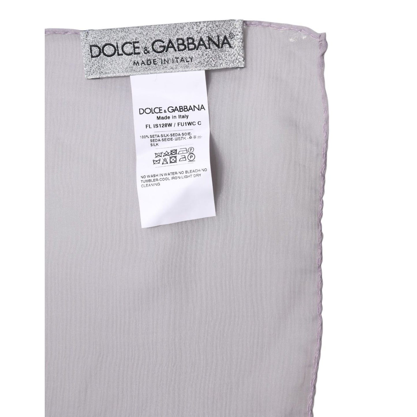 Dolce & Gabbana Purple Silk Rectangle Wrap Shawl Scarf